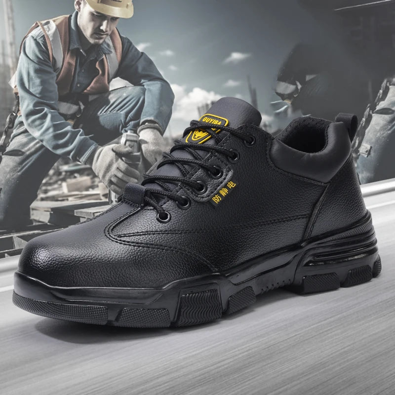 GUYISA Anti-static and Anti-slip Safety Shoes Microfiber Upper Foot Protection Safety Shoes