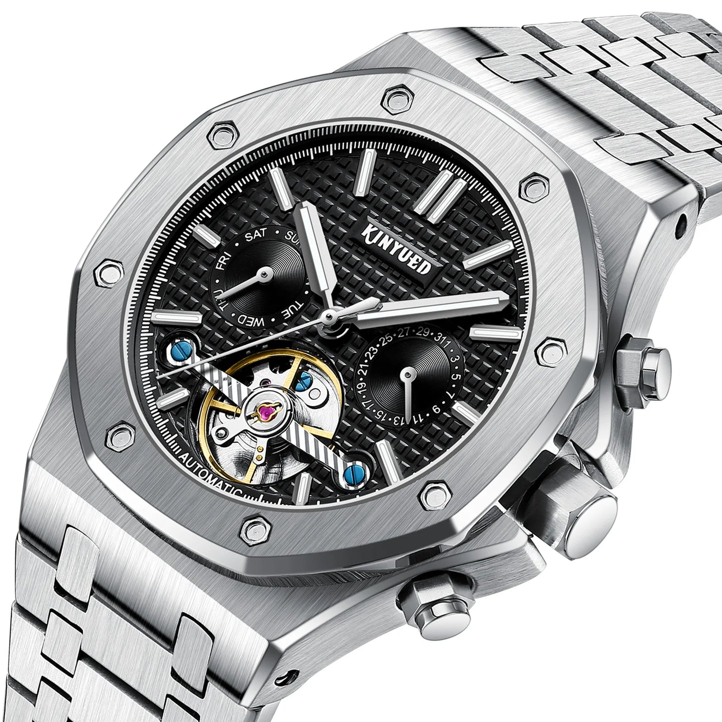 Factory Luxury Design High Quality Stainless Steel Automatic Mechanical Watch for Men