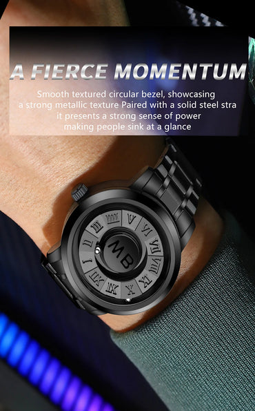 BESTWIN Watch for Men Creative Magnetic Levitation Dial Wrist Watches Luxury Stainless Steel Quartz Wristwatches Montre Homme