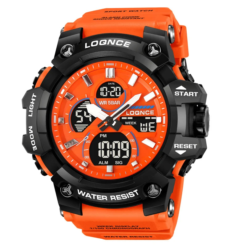 Sport Waterproof LOQNCE Brand Dropshipping Watch Stopwatch Alarm Clock 98007 Young Fashion Digital Quartz Watches for Men