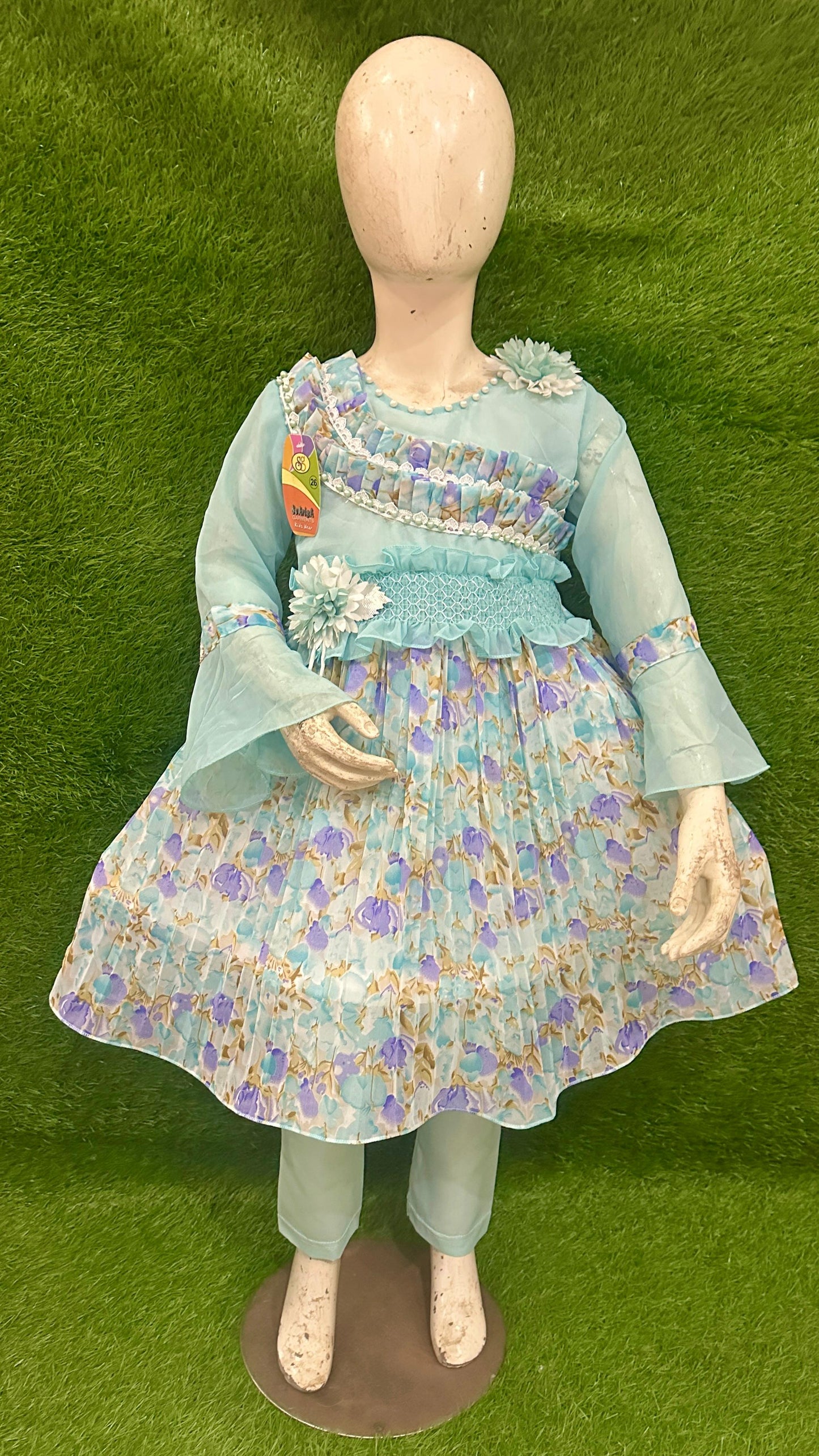 Elegant Girls Party Frock  Embroidered Design for Weddings & Celebrations