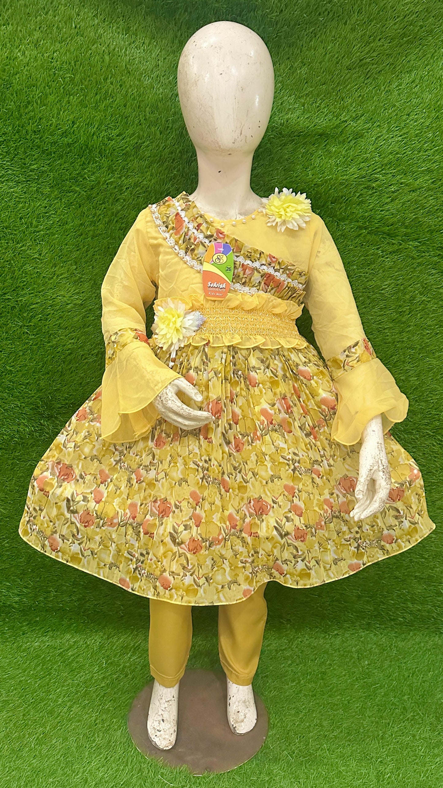 Elegant Girls Party Frock  Embroidered Design for Weddings & Celebrations