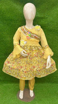 Elegant Girls Party Frock  Embroidered Design for Weddings & Celebrations