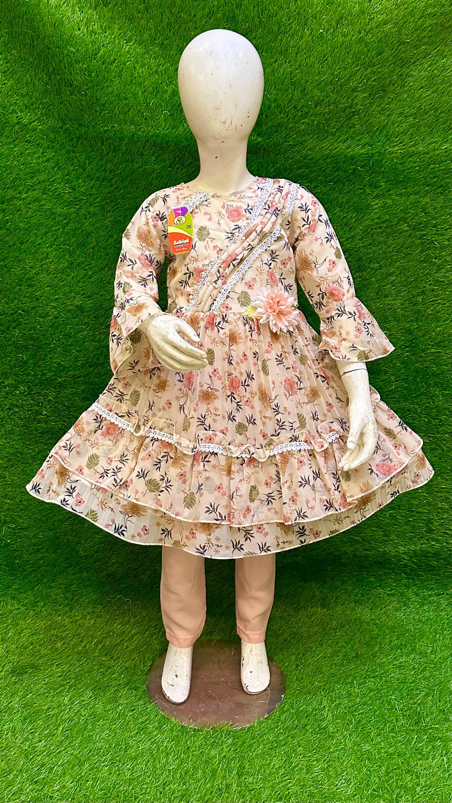 Elegant Girls Party Frock  Embroidered Design for Weddings & Celebrations