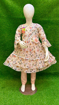 Elegant Girls Party Frock  Embroidered Design for Weddings & Celebrations