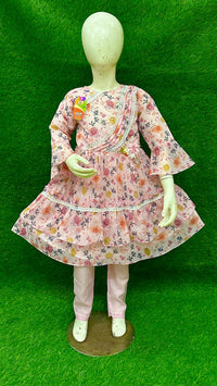 Elegant Girls Party Frock  Embroidered Design for Weddings & Celebrations