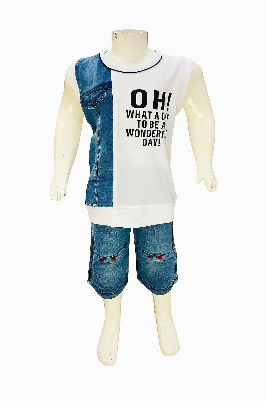 Children’s Summer Clothing Set  Apple Print T-Shirt and Shorts