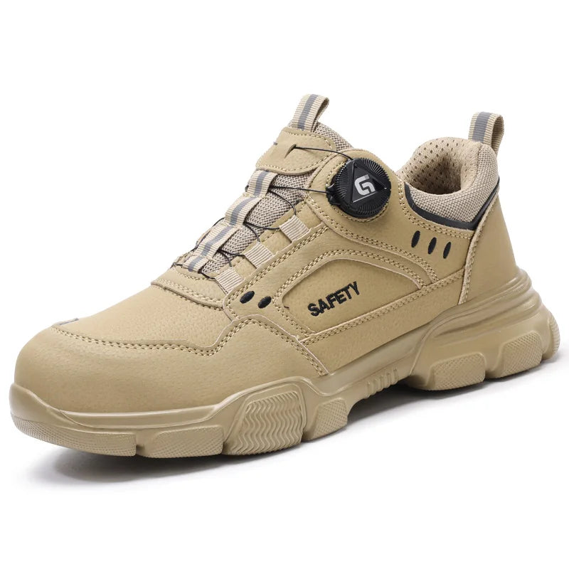 GUYISA Workwear Series Khaki Summer Style European Standard Steel Toe Cap Labor protection Shoes