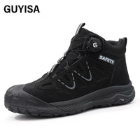 GUYISA  Safety Shoes Microfiber Upper  Hiking Series Smart Buckle  European Standard Steel Toe  Safety Boot