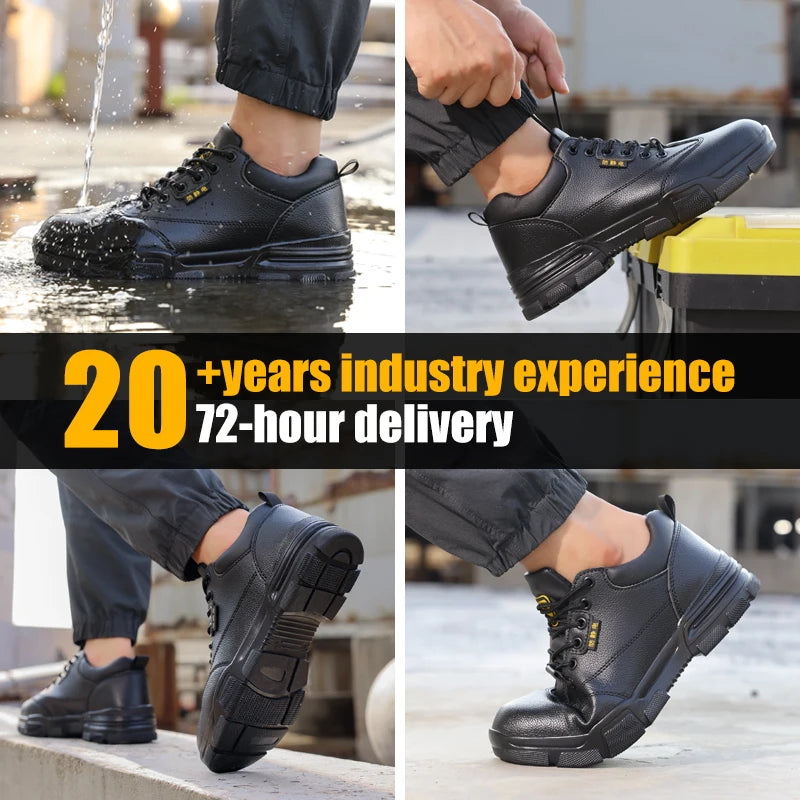 GUYISA  Anti-static and Anti-slip Safety Shoes Microfiber Upper Foot Protection Safety Shoes