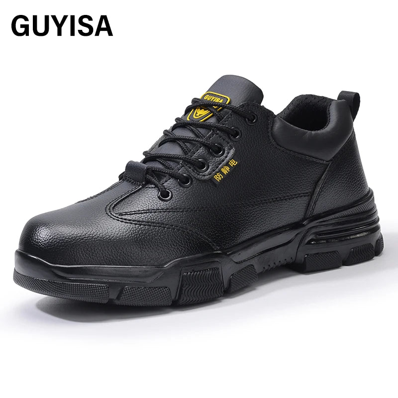 GUYISA  Anti-static and Anti-slip Safety Shoes Microfiber Upper Foot Protection Safety Shoes