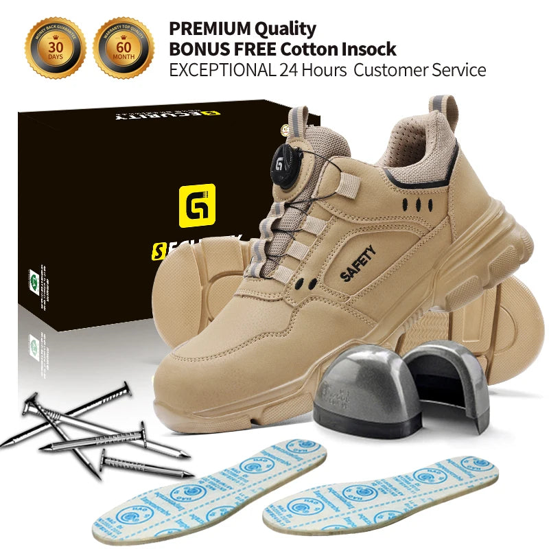 GUYISA New Style Workwear Safety Shoes Microfiber Upper Plastic All Safety Boot for Hiking Fashionable