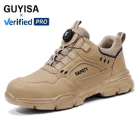 GUYISA New Style Workwear Safety Shoes Microfiber Upper Plastic All Safety Boot for Hiking Fashionable