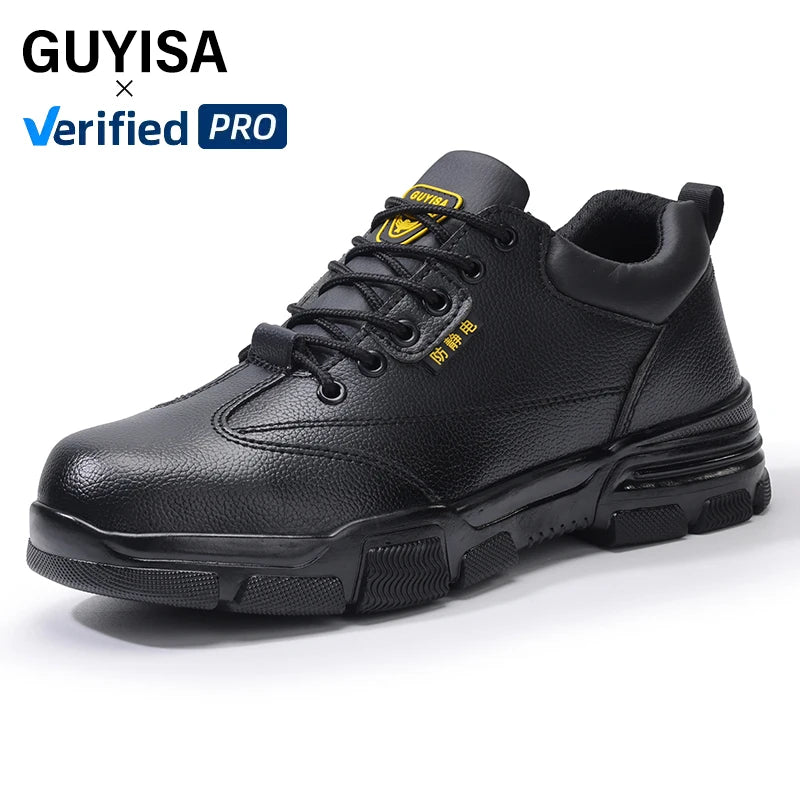 GUYISA  Anti-static and Anti-slip Safety Shoes Microfiber Upper Foot Protection Safety Shoes