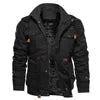 Zeimal Hot Sale Large Size Men's Casual Stand Collar Coat Autumn Winter Cotton Velvet Padded Cargo Jacket Design