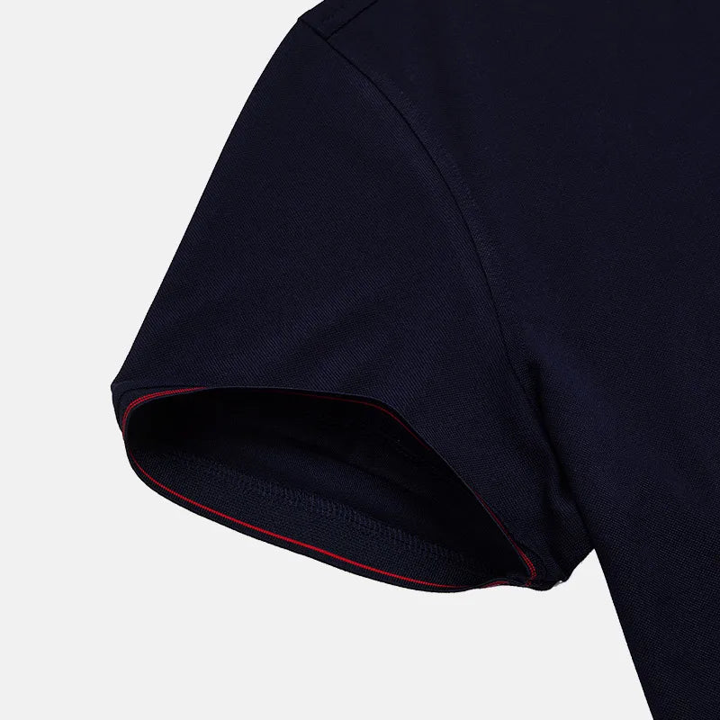 Men's Summer Casual Golf Uniform for Polo T-Shirt High Quality Short Sleeve Knitted Fabric with Lapel Embroidery New Design