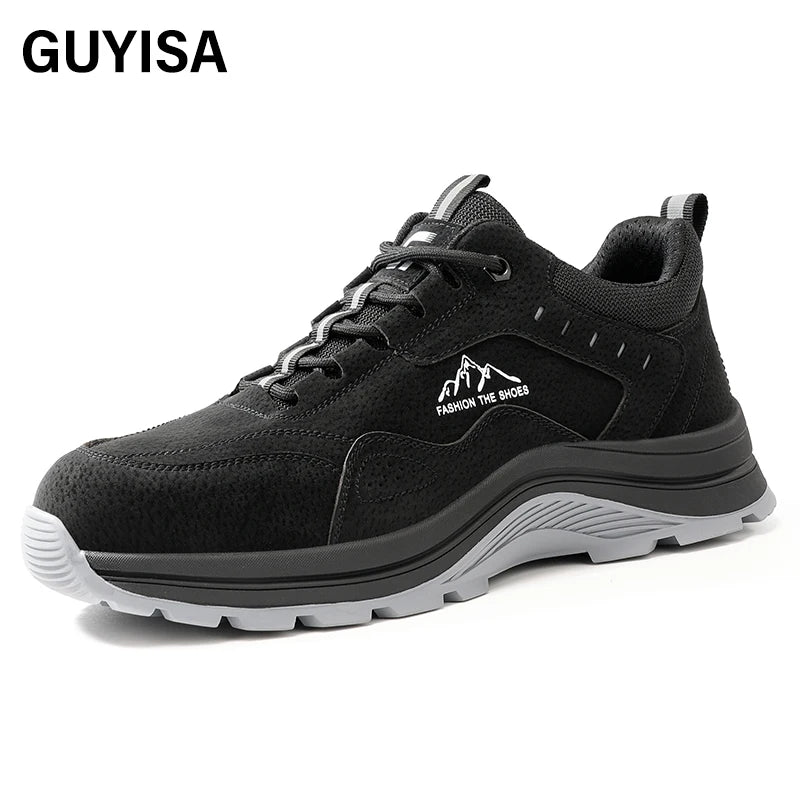 GUYISA  Safety Shoes Microfiber Upper  Hiking Series Smart Buckle  European Standard Steel Toe  Safety Boot