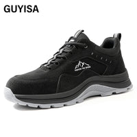 GUYISA  Safety Shoes Microfiber Upper  Hiking Series Smart Buckle  European Standard Steel Toe  Safety Boot