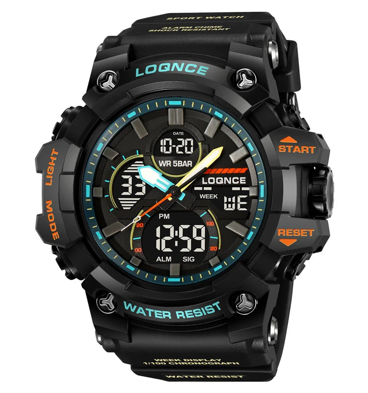 Sport Waterproof LOQNCE Brand Dropshipping Watch Stopwatch Alarm Clock 98007 Young Fashion Digital Quartz Watches for Men