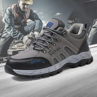 GUYISA Men's High Quality Waterproof Leather Safety Shoes Steel Toe Rubber Sole Safety Shoes