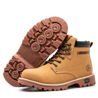 DEBONSAPT New Style Lightweight Pig Leather Steel Toe Men Work  Sneaker Safety Shoes