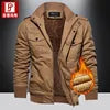 Zeimal Hot Sale Large Size Men's Casual Stand Collar Coat Autumn Winter Cotton Velvet Padded Cargo Jacket Design