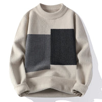 Zeimal Men Loose Fashion Teenage Sweater KD9614  Crewneck Half Turtleneck Handsome Sweater