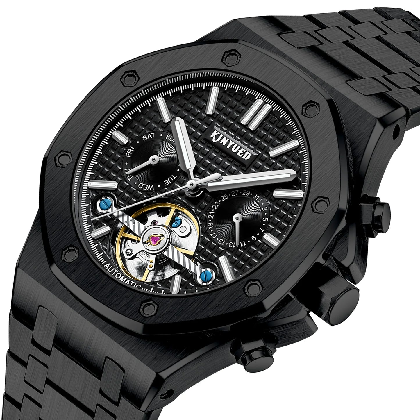 Factory Luxury Design High Quality Stainless Steel Automatic Mechanical Watch for Men