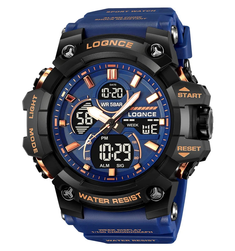 Sport Waterproof LOQNCE Brand Dropshipping Watch Stopwatch Alarm Clock 98007 Young Fashion Digital Quartz Watches for Men