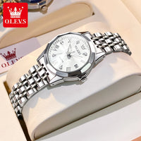 OLEVS 9931 Simple Women Waterproof Stainless Steel Watches Ultra-thin Quartz Watch Waterproof Clock  Lady Watch