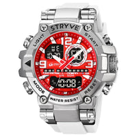 STRYVE Fashion Men's Sport Watches Shock Resistant 50M Waterproof Wristwatch LED Alarm Stopwatch Clock Watches Men 8025