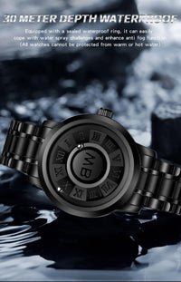 BESTWIN Watch for Men Creative Magnetic Levitation Dial Wrist Watches Luxury Stainless Steel Quartz Wristwatches Montre Homme