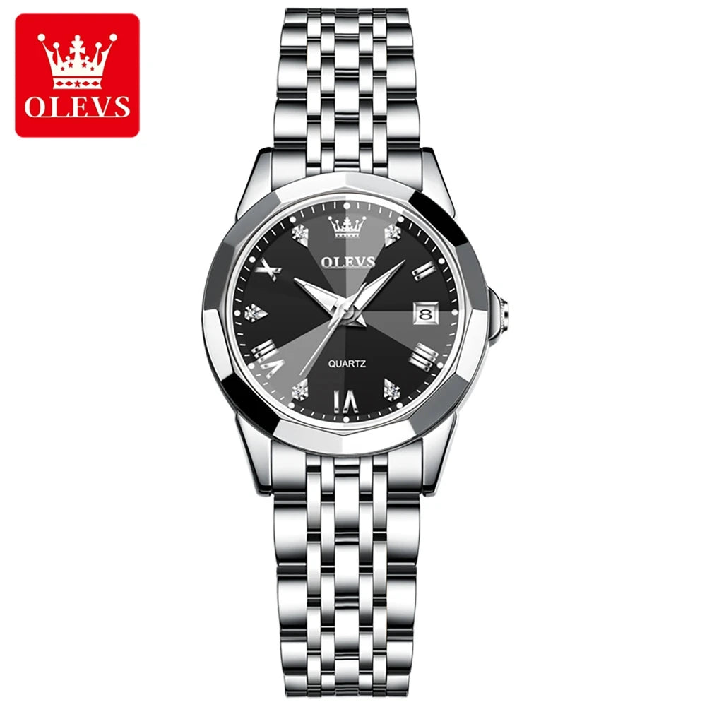 OLEVS 9931 Simple Women Waterproof Stainless Steel Watches Ultra-thin Quartz Watch Waterproof Clock  Lady Watch