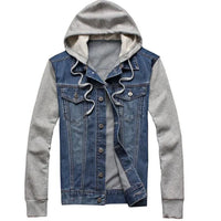 Zeimal High Quality Mens Fashion Denim Jacket With Hooded Casual Comfortable Men Slim Fit Jean Jacket for Men