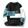 Zeimal New Men's Loose Fashion Youth Sweater Crewneck Half Turtleneck Sweater