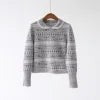 [Customizable] 2025 Autumn and Winter New Jacquard Sweater Elegant Elegant Pullover Vintage Exquisite Women's Clothing