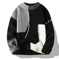 Zeimal Men Loose Fashion Brand Youth Crewneck Sweater  Men's Half Turtleneck Sweater