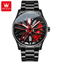 Olevs 9937 Custom Oem Waterproof Classic Men Luxury Brand Watches Black Wristwatches Sports Stainless Steel  Watch for  Man