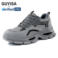 GUYISA Safety Shoes Workwear Series Light Weight  Microfiber Upper European Standard Steel Toe Safety Shoes