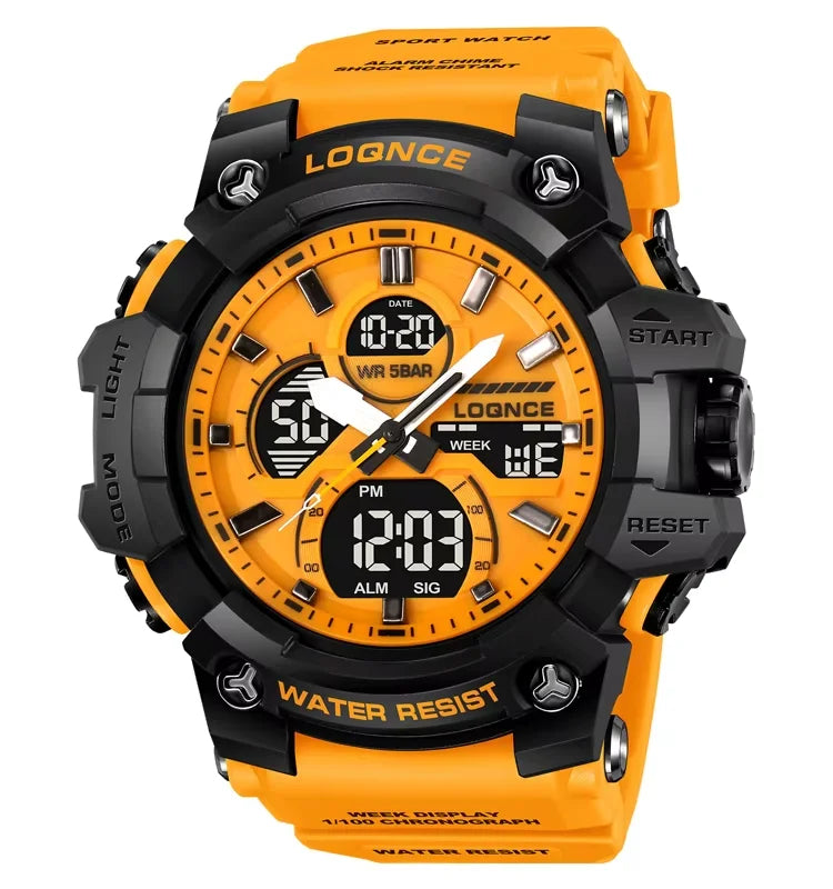 Sport Waterproof LOQNCE Brand Dropshipping Watch Stopwatch Alarm Clock 98007 Young Fashion Digital Quartz Watches for Men