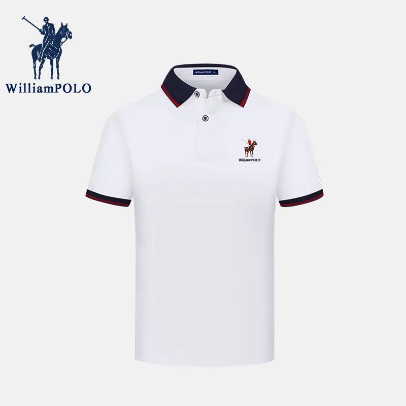 Men's Summer Casual Golf Uniform for Polo T-Shirt High Quality Short Sleeve Knitted Fabric with Lapel Embroidery New Design