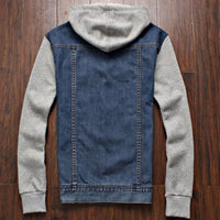 Zeimal High Quality Mens Fashion Denim Jacket With Hooded Casual Comfortable Men Slim Fit Jean Jacket for Men