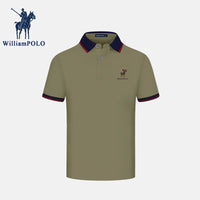 Men's Summer Casual Golf Uniform for Polo T-Shirt High Quality Short Sleeve Knitted Fabric with Lapel Embroidery New Design