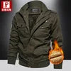 Zeimal Hot Sale Large Size Men's Casual Stand Collar Coat Autumn Winter Cotton Velvet Padded Cargo Jacket Design