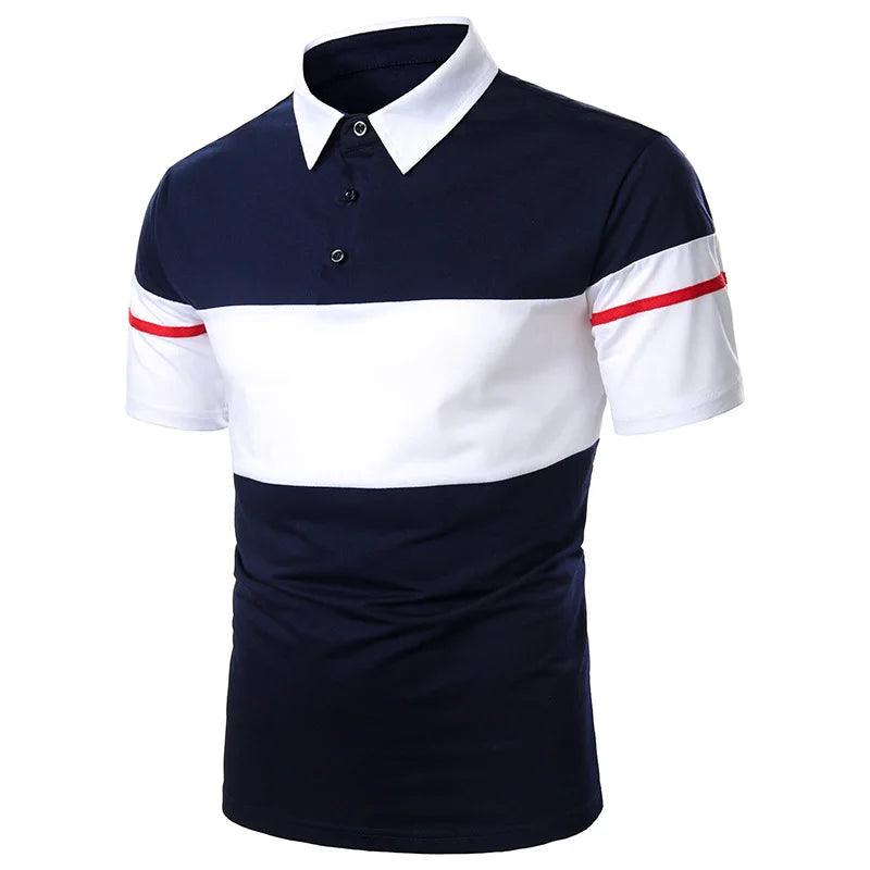 Zeimal Men Polo Men Shirt Short Sleeve Polo Shirt Contrast Color Polo New Clothing Summer Streetwear Casual Fashion Men Tops