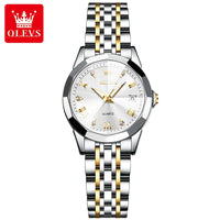 OLEVS 9931 Simple Women Waterproof Stainless Steel Watches Ultra-thin Quartz Watch Waterproof Clock  Lady Watch