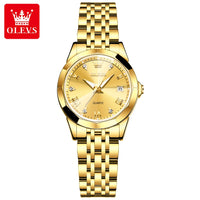 OLEVS 9931 Simple Women Waterproof Stainless Steel Watches Ultra-thin Quartz Watch Waterproof Clock  Lady Watch