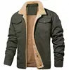 Zeimal Men Fashion Upper Outerwear Casual Winter Warm Coat With Plush Jacket Men's Big Size Cotton Coat