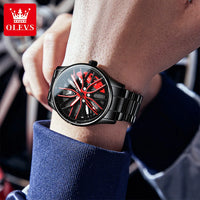 Olevs 9937 Custom Oem Waterproof Classic Men Luxury Brand Watches Black Wristwatches Sports Stainless Steel  Watch for  Man