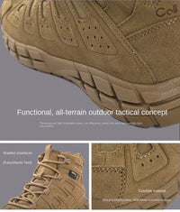 Men's Tactical Boots Waterproof Combat Climbing Hiking Winter Outdoor Shoes with Round Toe for Winter Sports